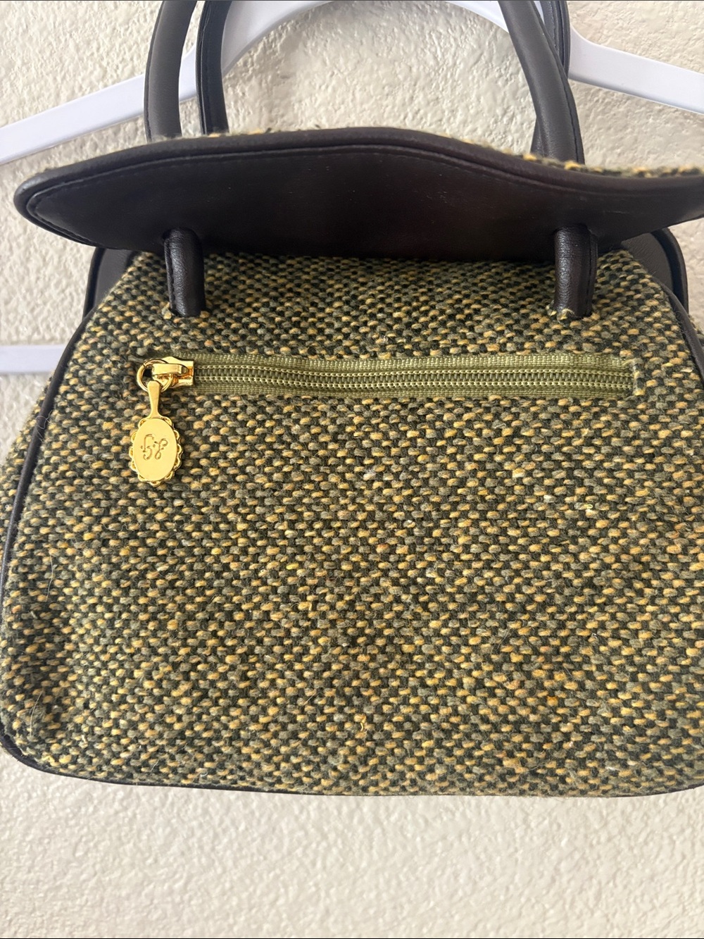 Woven Green-Tone Top-Handle Women's Bag - Picture 3 of 11